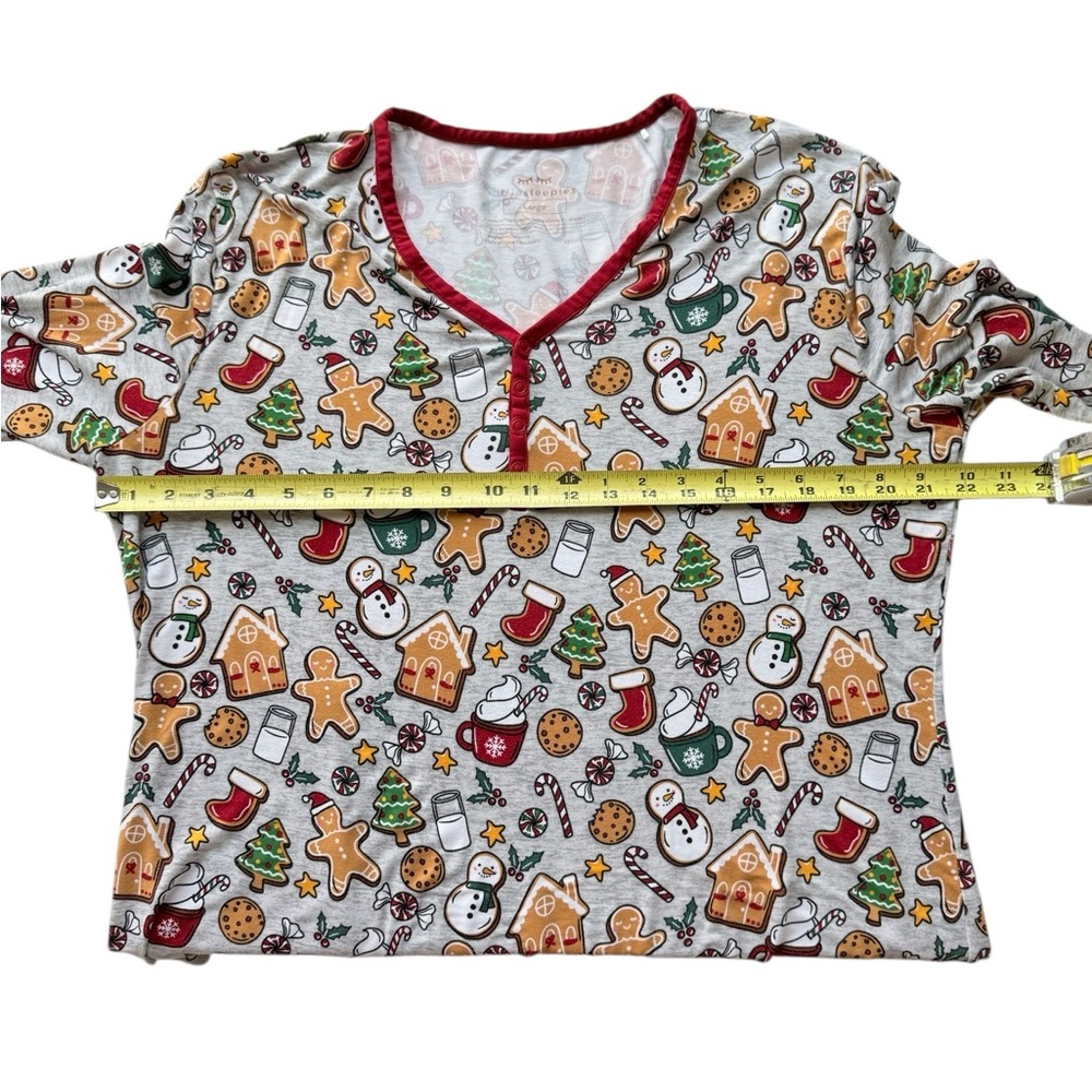 Little Sleepies Holiday Treats Christmas Pajama Top Size LARGE - Picture 2 of 10